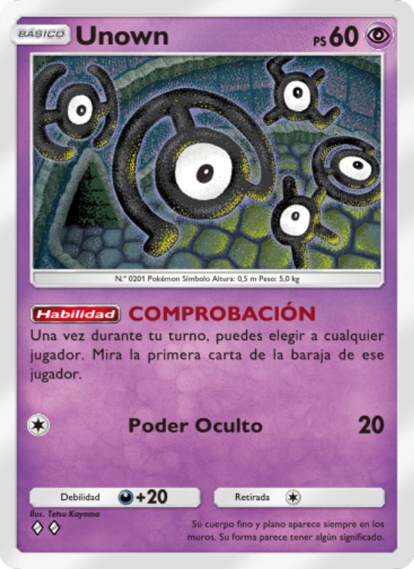 Unown 034 — Triumphant Light (Spanish Pokémon TCG card)