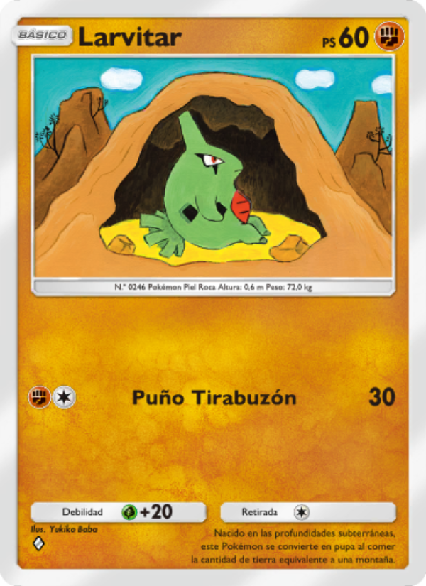 Larvitar 039 — Triumphant Light (Spanish Pokémon TCG card)