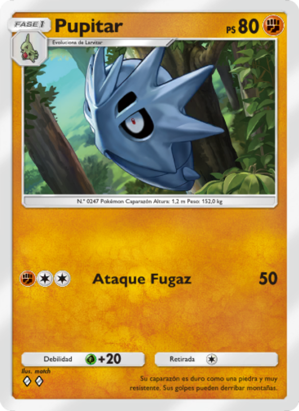 Pupitar 040 — Triumphant Light (Spanish Pokémon TCG card)