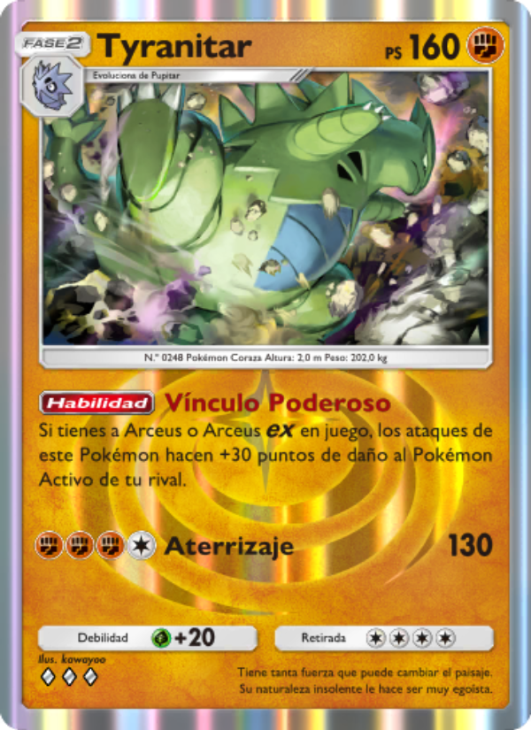 Tyranitar 041 — Triumphant Light (Spanish Pokémon TCG card)