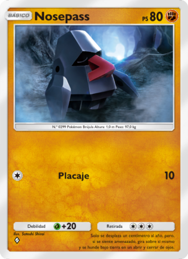 Nosepass 042 — Triumphant Light (Spanish Pokémon TCG card)