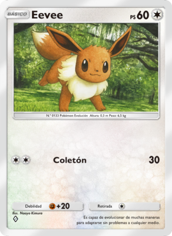 Eevee 062 — Triumphant Light (Spanish Pokémon TCG card)