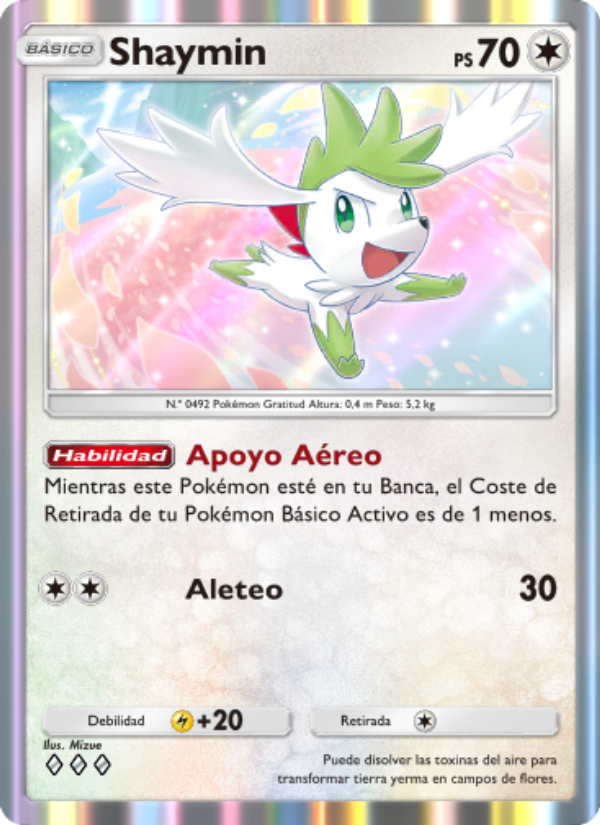Shaymin 069 — Triumphant Light (Spanish Pokémon TCG card)