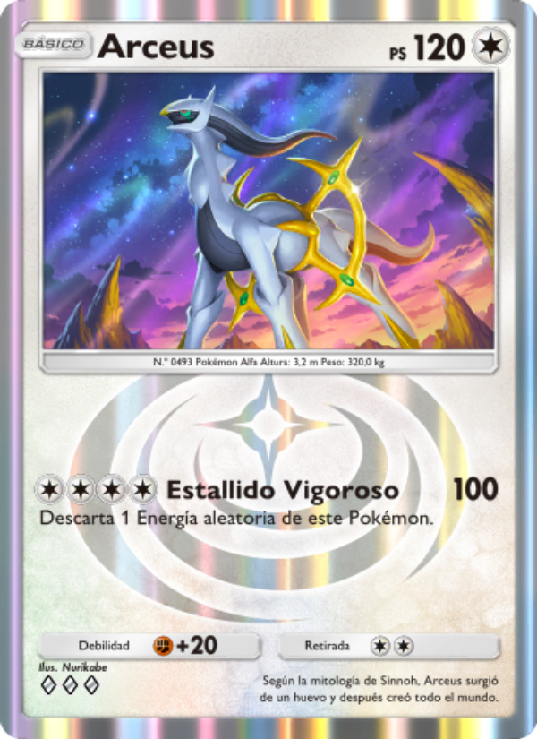 Arceus 070 — Triumphant Light (Spanish Pokémon TCG card)
