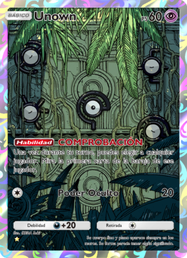 Unown 078 — Triumphant Light (Spanish Pokémon TCG card)