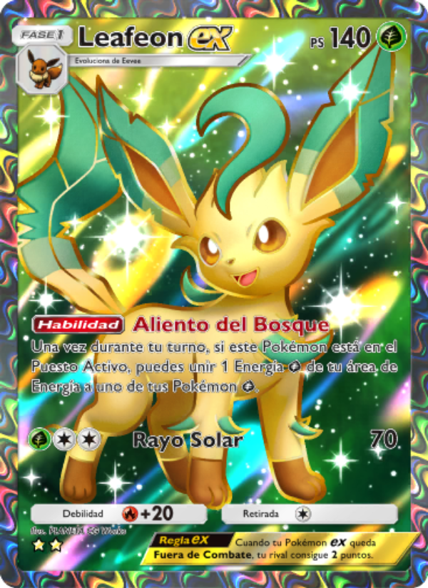 Leafeon ex 082 — Triumphant Light (Spanish Pokémon TCG card)