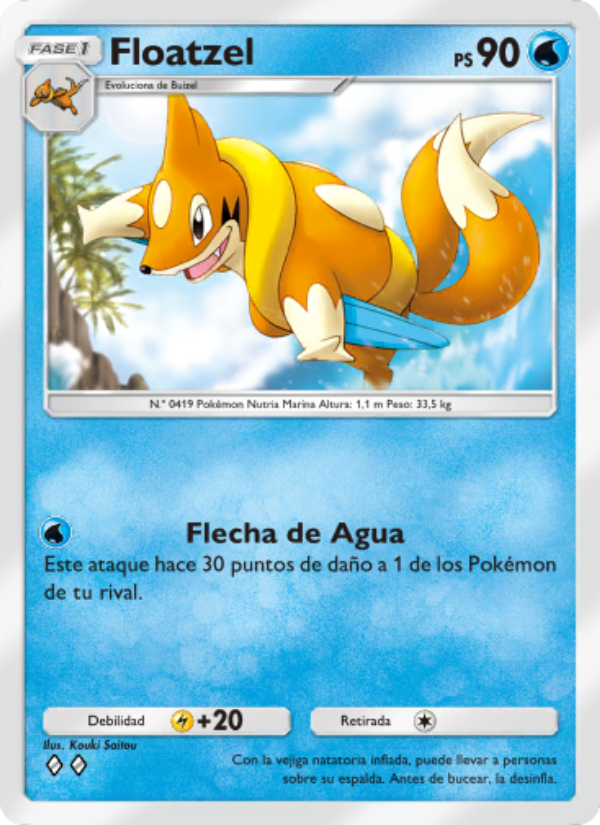 Floatzel 017 — Shining Revelry (Spanish Pokémon TCG card)