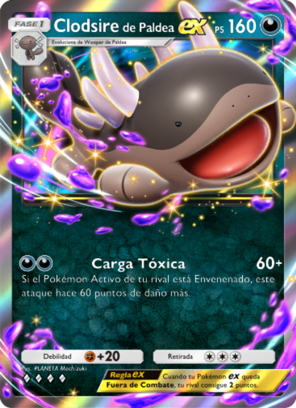 Clodsirede Paldea ex 048 — Shining Revelry (Spanish Pokémon TCG card)