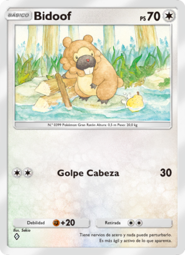 Bidoof 064 — Shining Revelry (Spanish Pokémon TCG card)