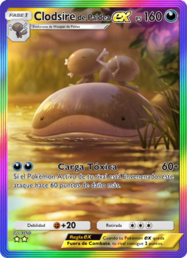 Clodsirede Paldea ex 093 — Shining Revelry (Spanish Pokémon TCG card)