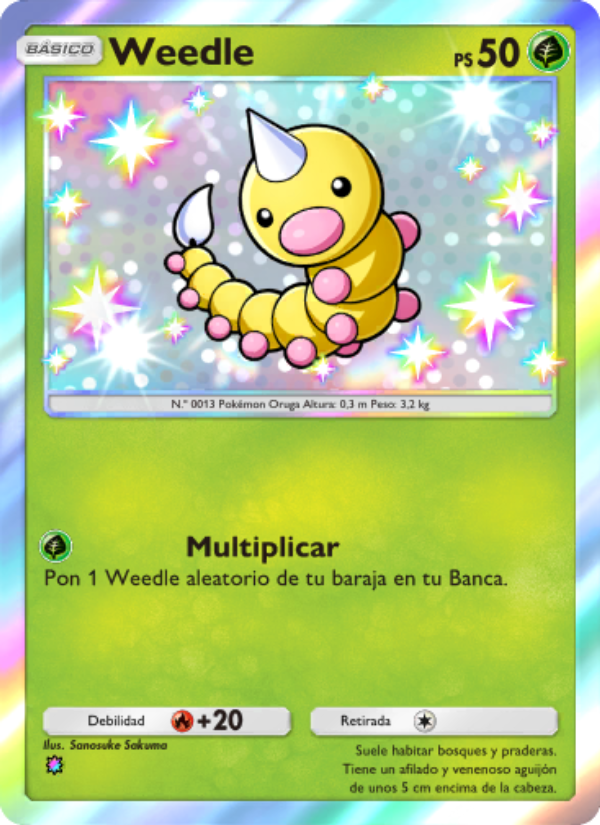 Weedle 097 — Shining Revelry (Spanish Pokémon TCG card)