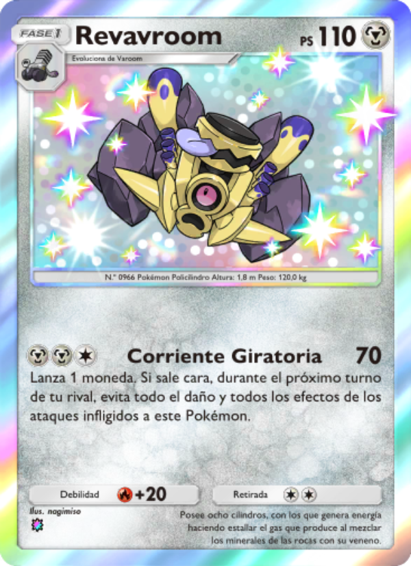 Revavroom 106 — Shining Revelry (Spanish Pokémon TCG card)