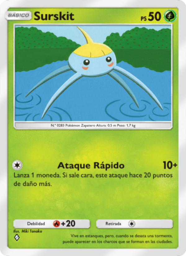 Surskit 003 — Celestial Guardians (Spanish Pokémon TCG card)