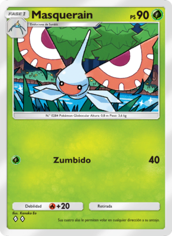 Masquerain 004 — Celestial Guardians (Spanish Pokémon TCG card)