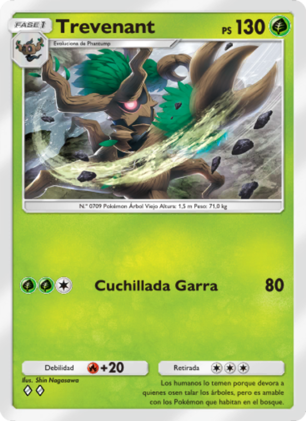 Trevenant 008 — Celestial Guardians (Spanish Pokémon TCG card)
