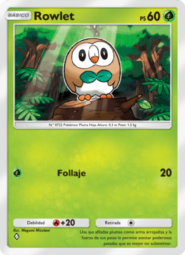 Rowlet 009 — Celestial Guardians (Spanish Pokémon TCG card)