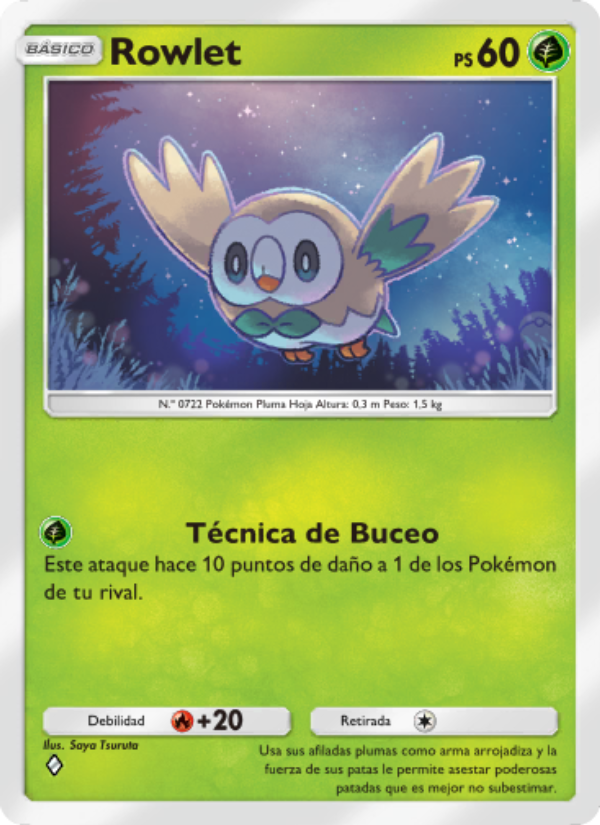 Rowlet 010 — Celestial Guardians (Spanish Pokémon TCG card)