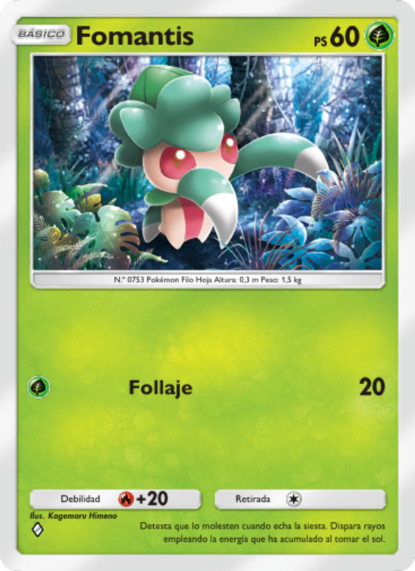 Fomantis 014 — Celestial Guardians (Spanish Pokémon TCG card)