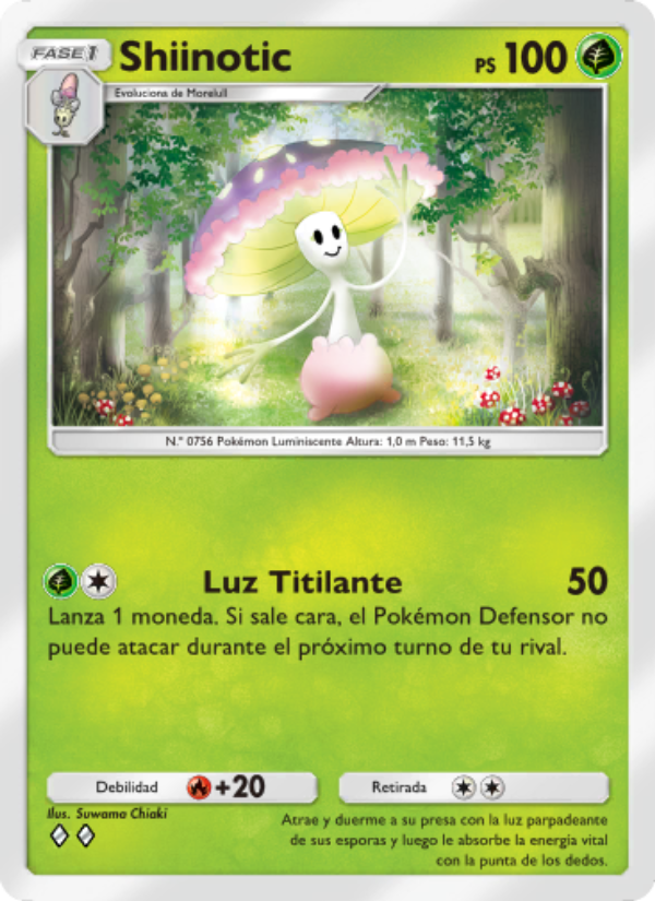 Shiinotic 017 — Celestial Guardians (Spanish Pokémon TCG card)