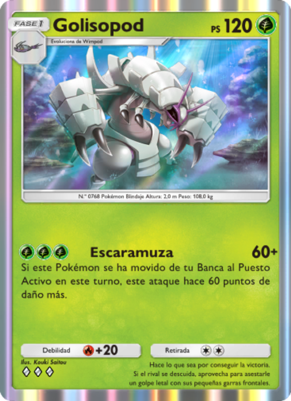 Golisopod 022 — Celestial Guardians (Spanish Pokémon TCG card)