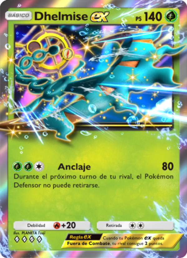 Dhelmise ex 023 — Celestial Guardians (Spanish Pokémon TCG card)