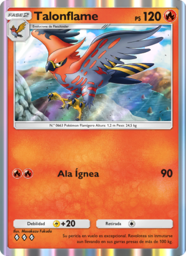 Talonflame 029 — Celestial Guardians (Spanish Pokémon TCG card)