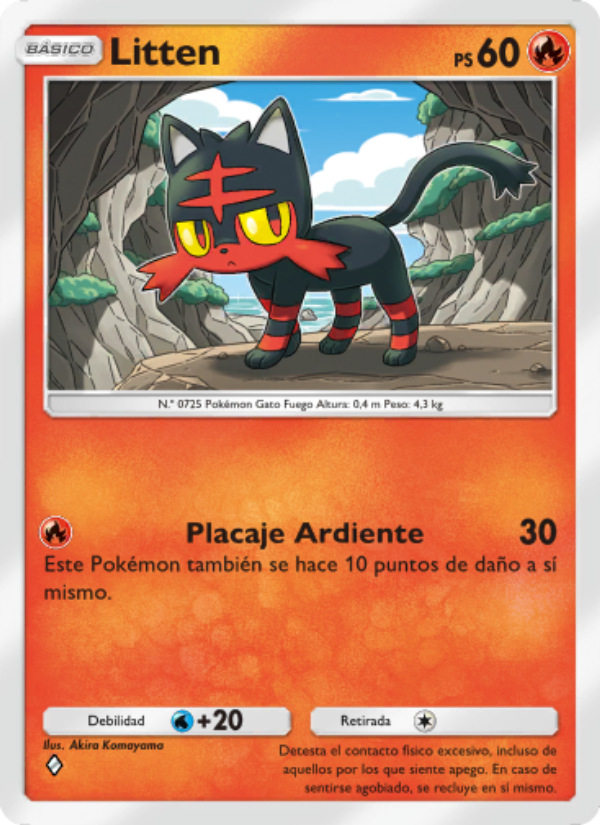 Litten 030 — Celestial Guardians (Spanish Pokémon TCG card)