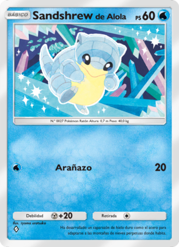 Sandshrewde Alola 038 — Celestial Guardians (Spanish Pokémon TCG card)