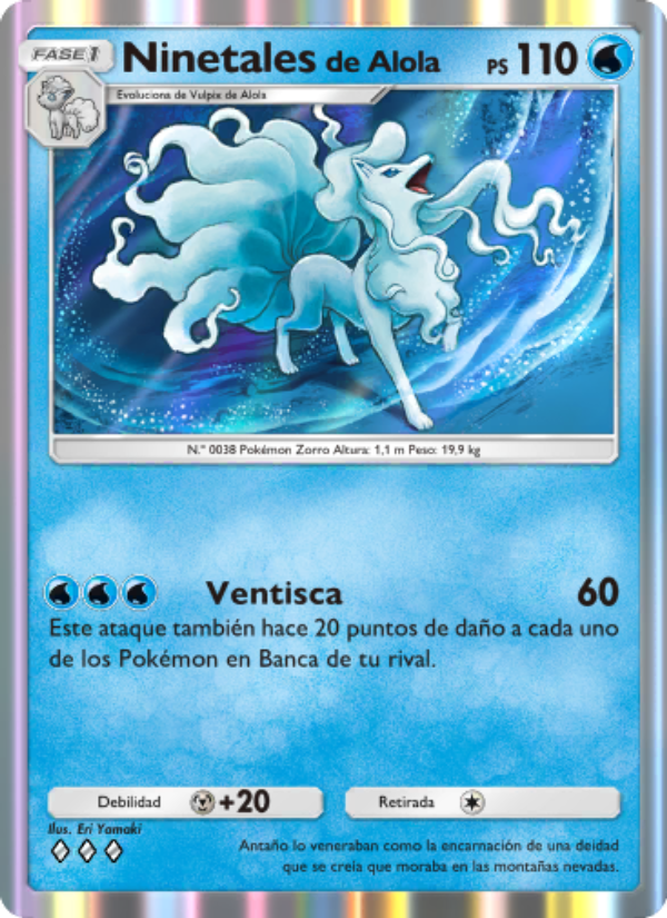 Ninetalesde Alola 041 — Celestial Guardians (Spanish Pokémon TCG card)