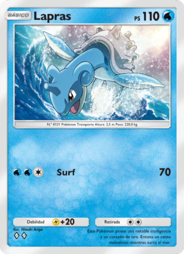Lapras 044 — Celestial Guardians (Spanish Pokémon TCG card)