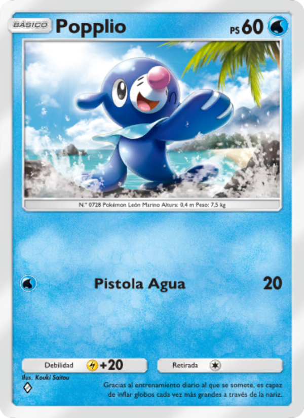 Popplio 046 — Celestial Guardians (Spanish Pokémon TCG card)