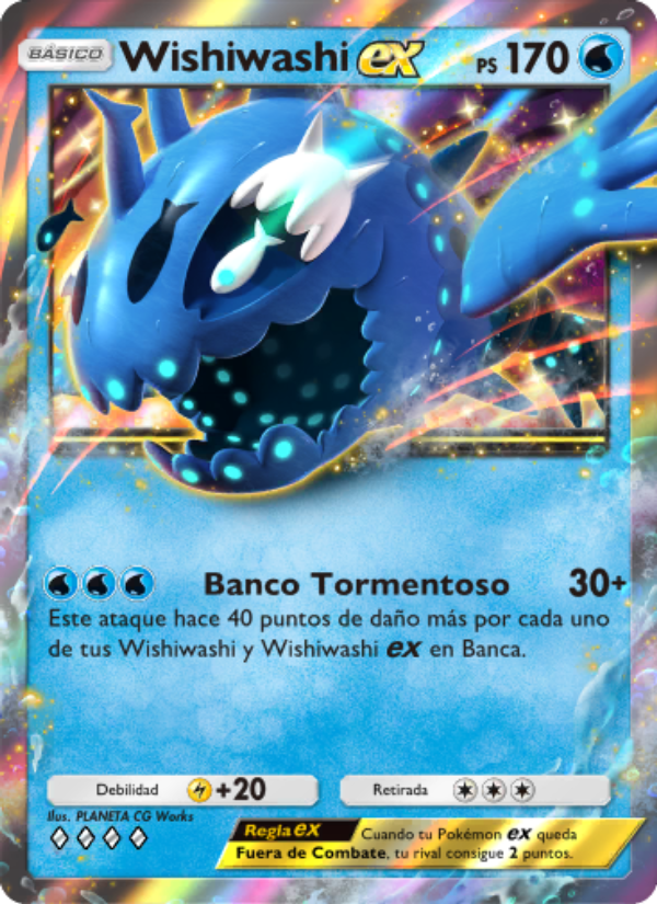 Wishiwashi ex 051 — Celestial Guardians (Spanish Pokémon TCG card)