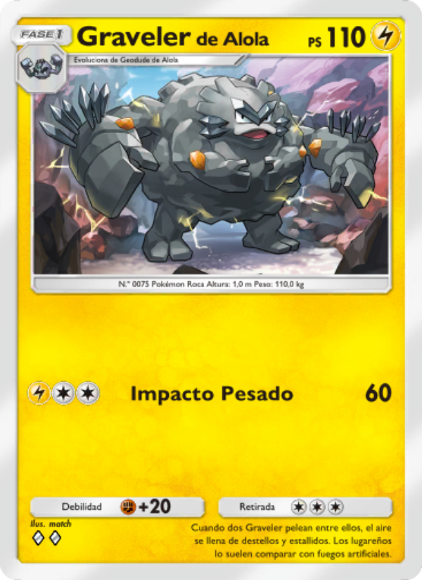 Gravelerde Alola 060 — Celestial Guardians (Spanish Pokémon TCG card)