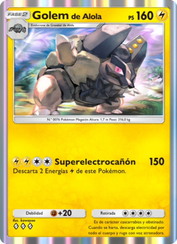 Golemde Alola 061 — Celestial Guardians (Spanish Pokémon TCG card)