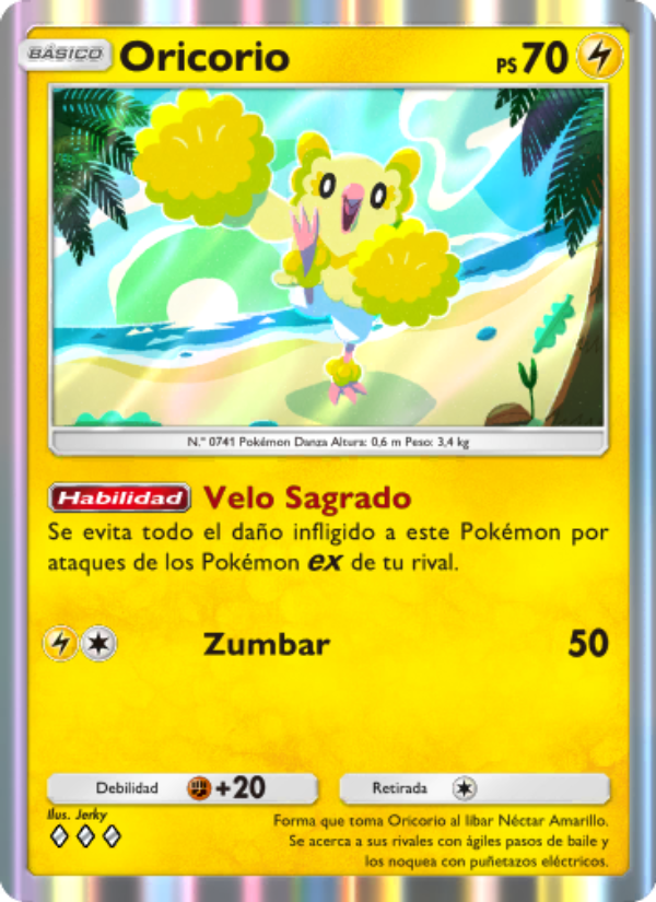 Oricorio 066 — Celestial Guardians (Spanish Pokémon TCG card)