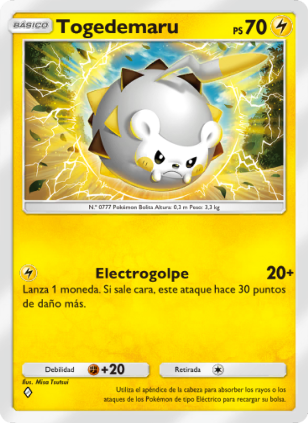 Togedemaru 067 — Celestial Guardians (Spanish Pokémon TCG card)