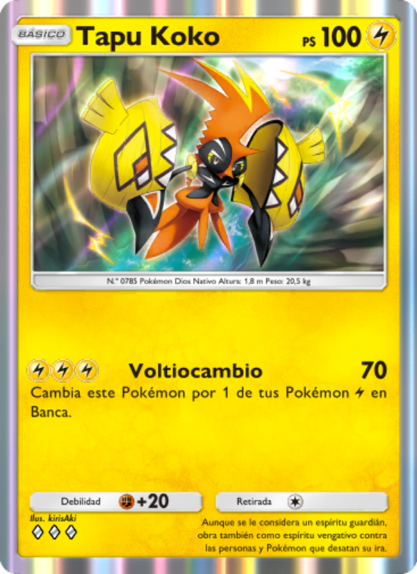 Tapu Koko 068 — Celestial Guardians (Spanish Pokémon TCG card)