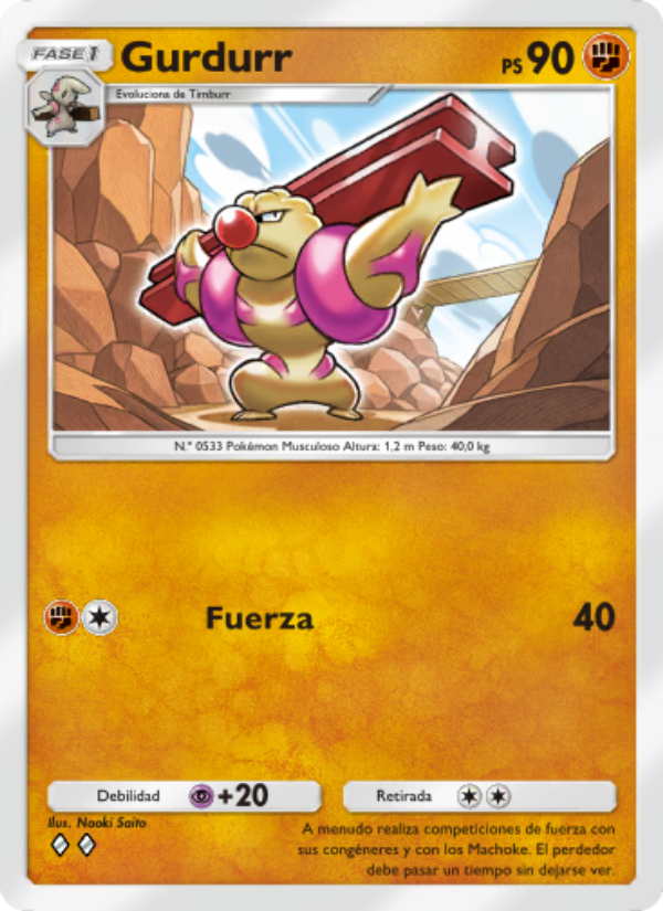 Gurdurr 095 — Celestial Guardians (Spanish Pokémon TCG card)