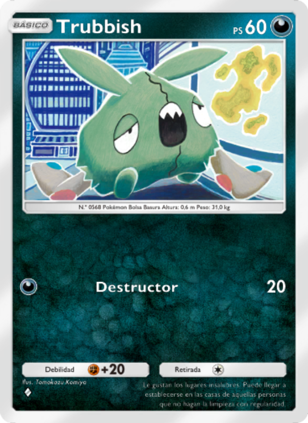 Trubbish 113 — Celestial Guardians (Spanish Pokémon TCG card)