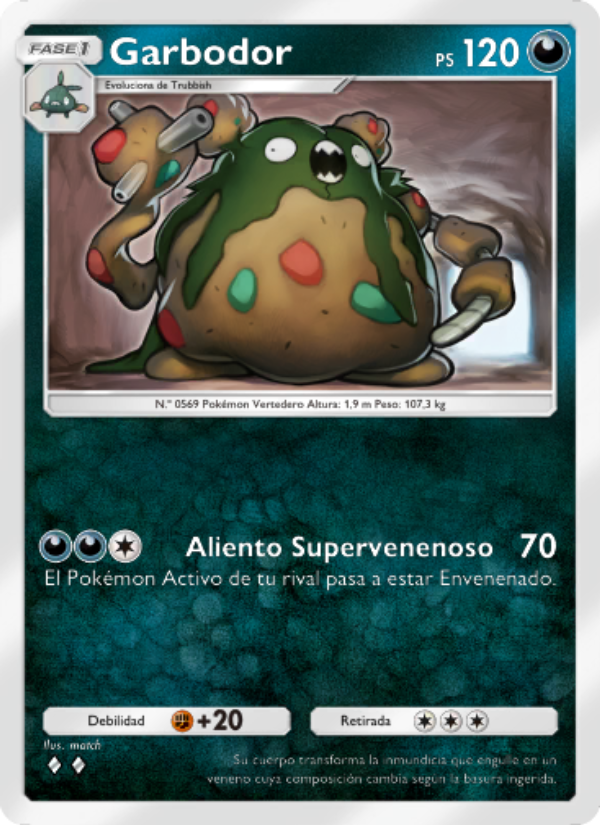Garbodor 114 — Celestial Guardians (Spanish Pokémon TCG card)