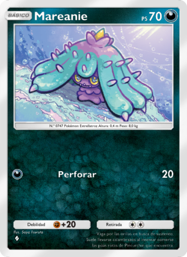 Mareanie 115 — Celestial Guardians (Spanish Pokémon TCG card)