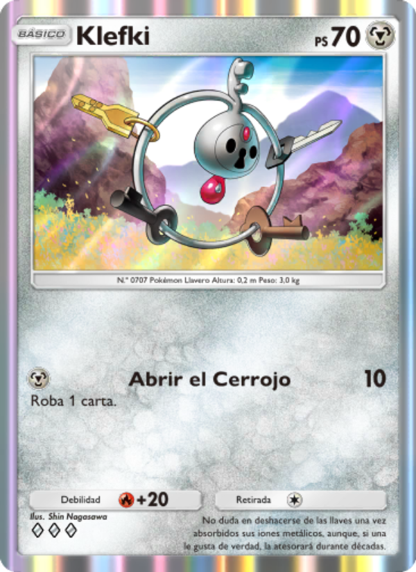 Klefki 121 — Celestial Guardians (Spanish Pokémon TCG card)