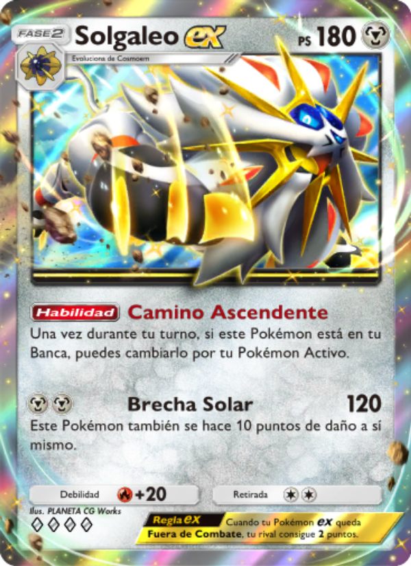 Solgaleo ex 122 — Celestial Guardians (Spanish Pokémon TCG card)