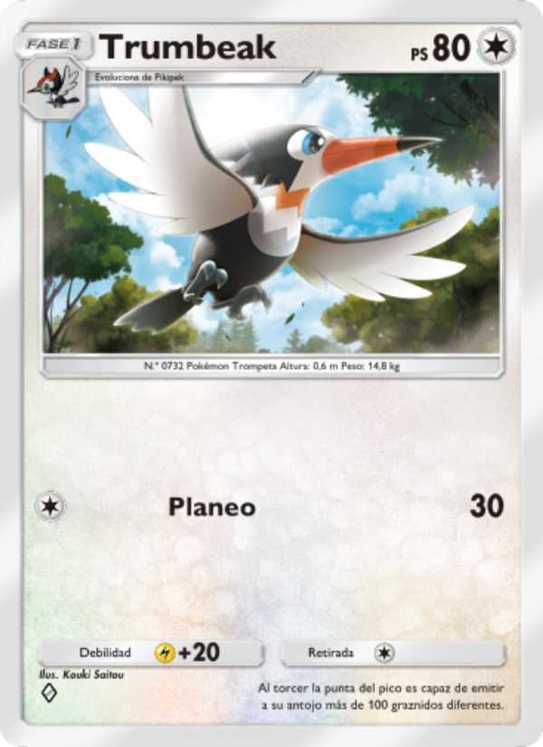 Trumbeak 134 — Celestial Guardians (Spanish Pokémon TCG card)