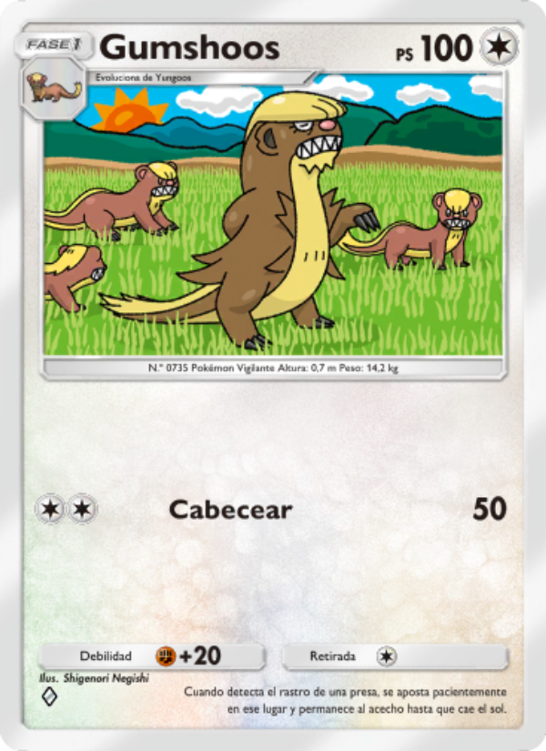 Gumshoos 137 — Celestial Guardians (Spanish Pokémon TCG card)