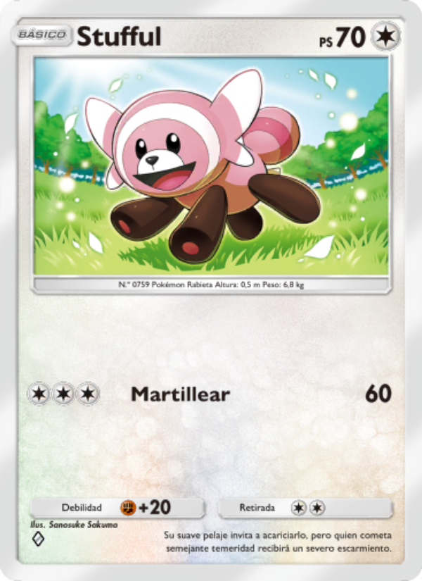 Stufful 138 — Celestial Guardians (Spanish Pokémon TCG card)