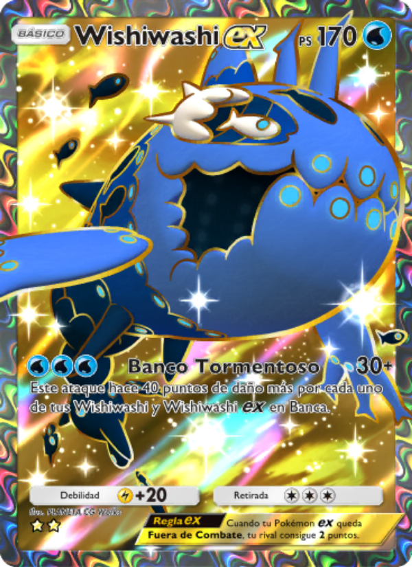 Wishiwashi ex 184 — Celestial Guardians (Spanish Pokémon TCG card)