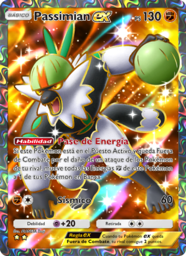 Passimian ex 187 — Celestial Guardians (Spanish Pokémon TCG card)