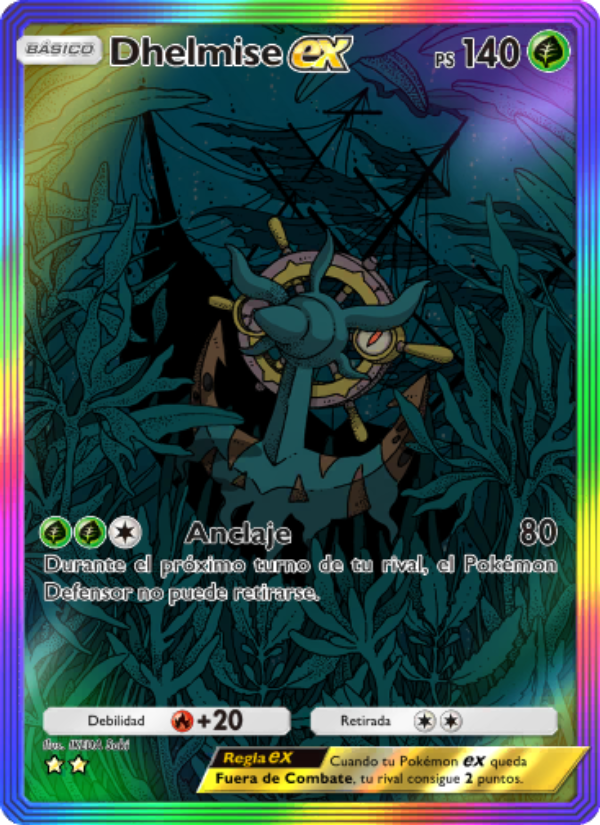 Dhelmise ex 199 — Celestial Guardians (Spanish Pokémon TCG card)