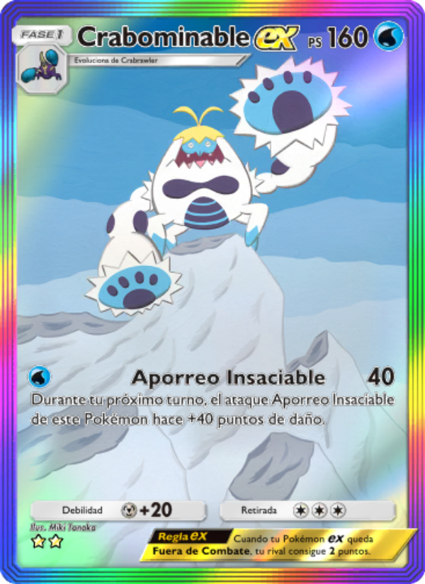 Crabominable ex 201 — Celestial Guardians (Spanish Pokémon TCG card)